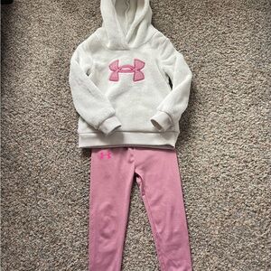 Under Armour Plush White Hoodie leggings set